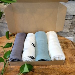Baby boy muslin blanket set